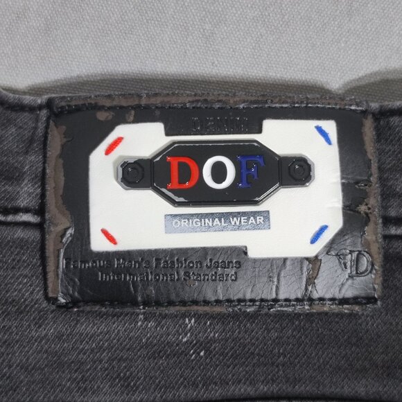 Candy Jeans classic trend men's size 31 grey factory distressed ankle crop slim - Picture 5 of 15